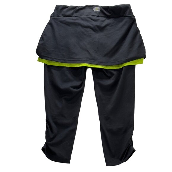 ALEX + ABBY Women's Modest Activewear Black & Green Skirt Over Leggings Size S - Picture 4 of 8